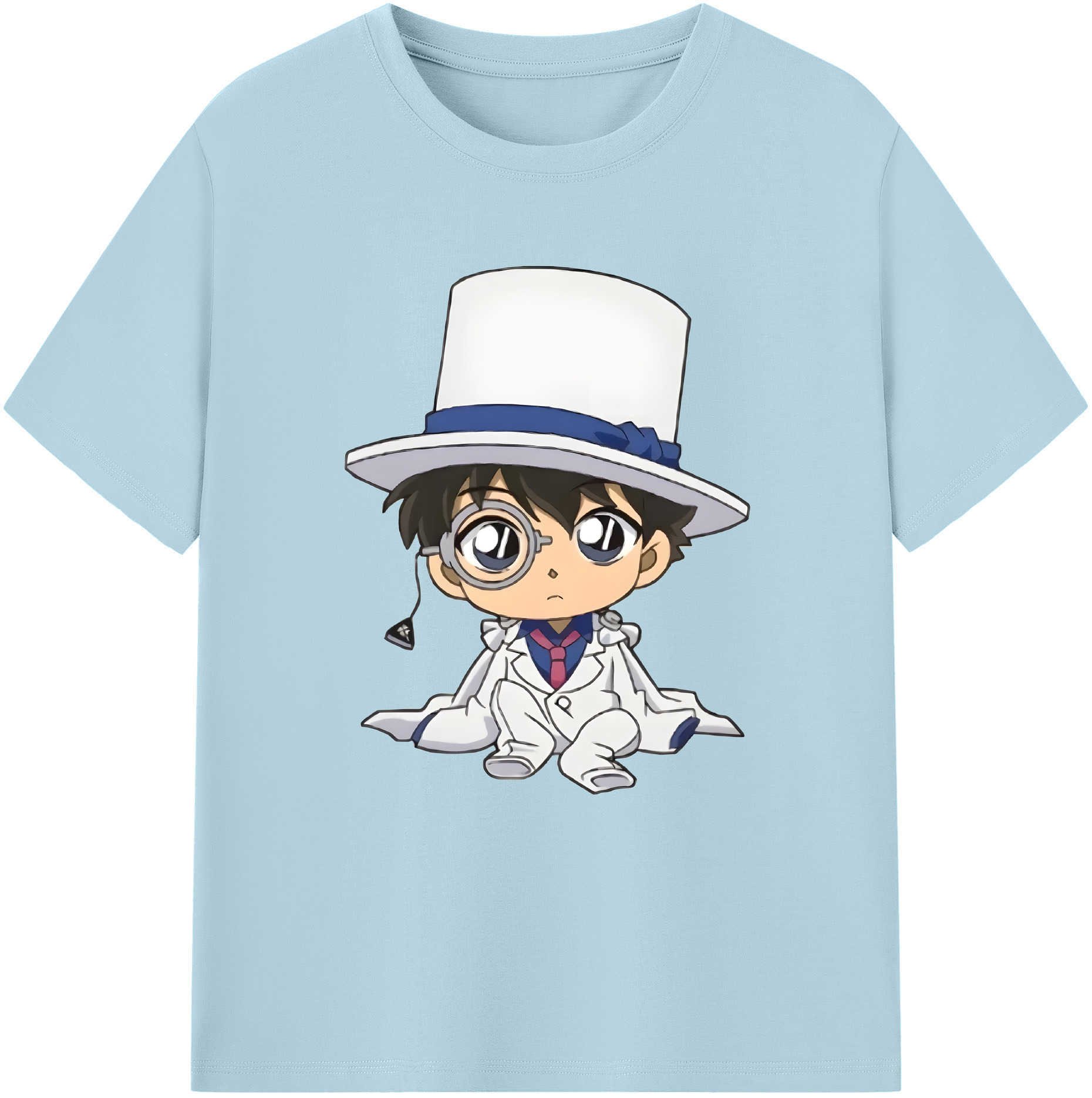 （画像用） 名探偵コナン くろば かいと Detective Conan Kuroba Kaito 綿100％半袖Tシャツ（フロントプリント）